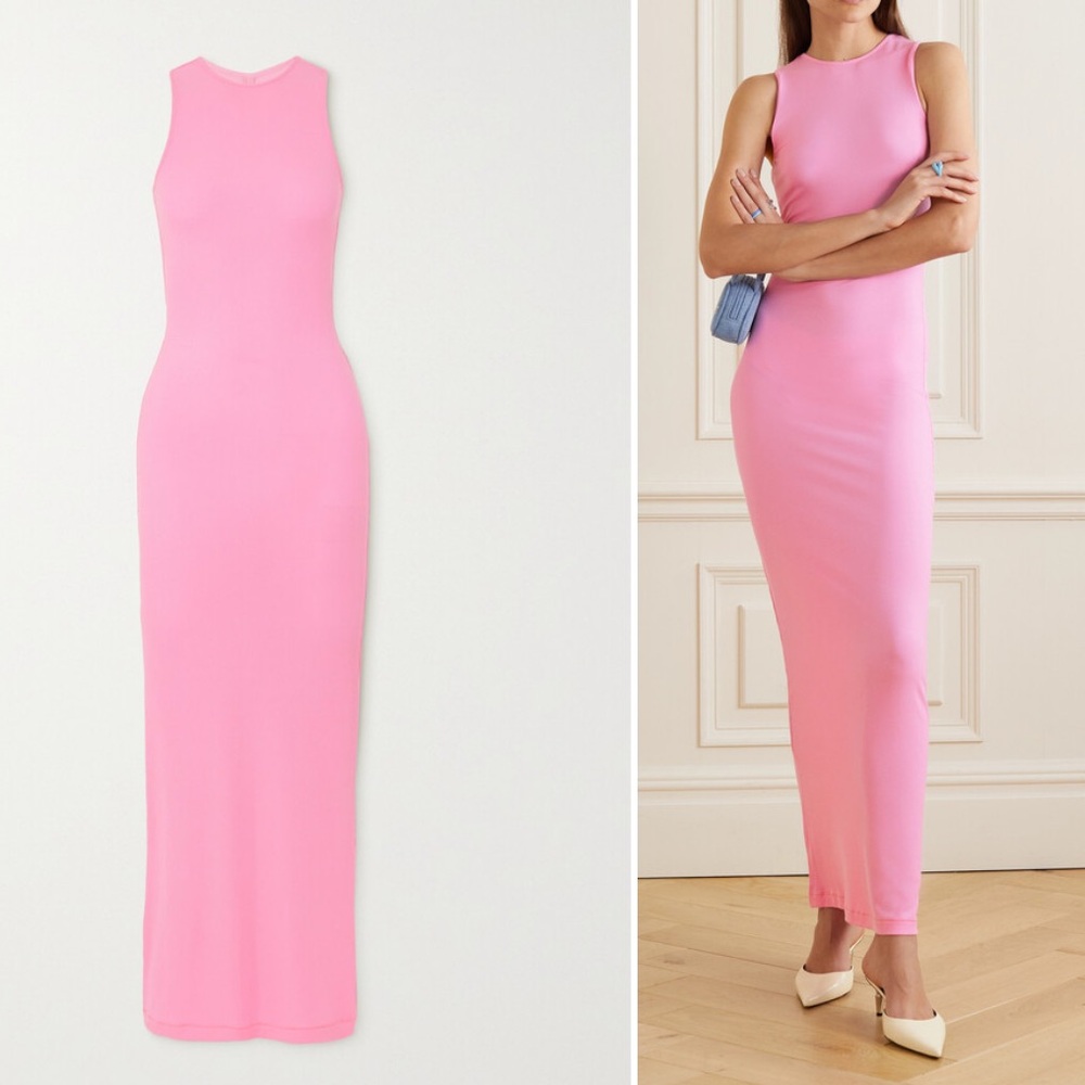 SKIMS Vibrant Pink Maxi Dress